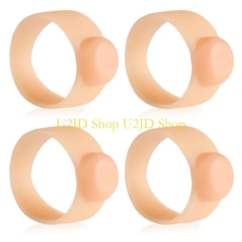 U2JD 2Pairs Reusable Toe Guards Toe Rings With SEBS Cushioning For Shock Absorption And Enhances Comfort