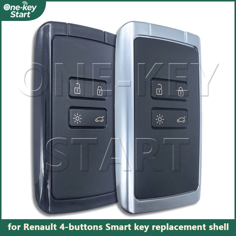 4-Buttons Smart Key Replacement Shell for Renault Koleos Kadjar Megane Clio Scenic Talisman Captur Espace 2016-2022