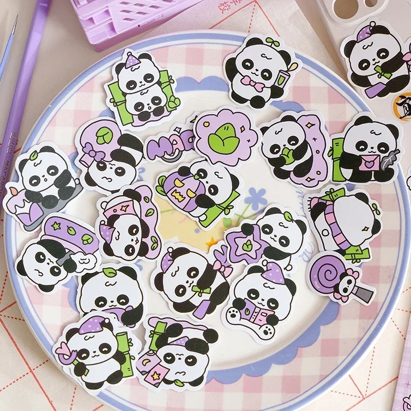 

40pcs/set Kawaii Panda Stickers Cartoon Sticky Label Tags Journal Planner Index Stickers Decorations Stationery Office Supplies