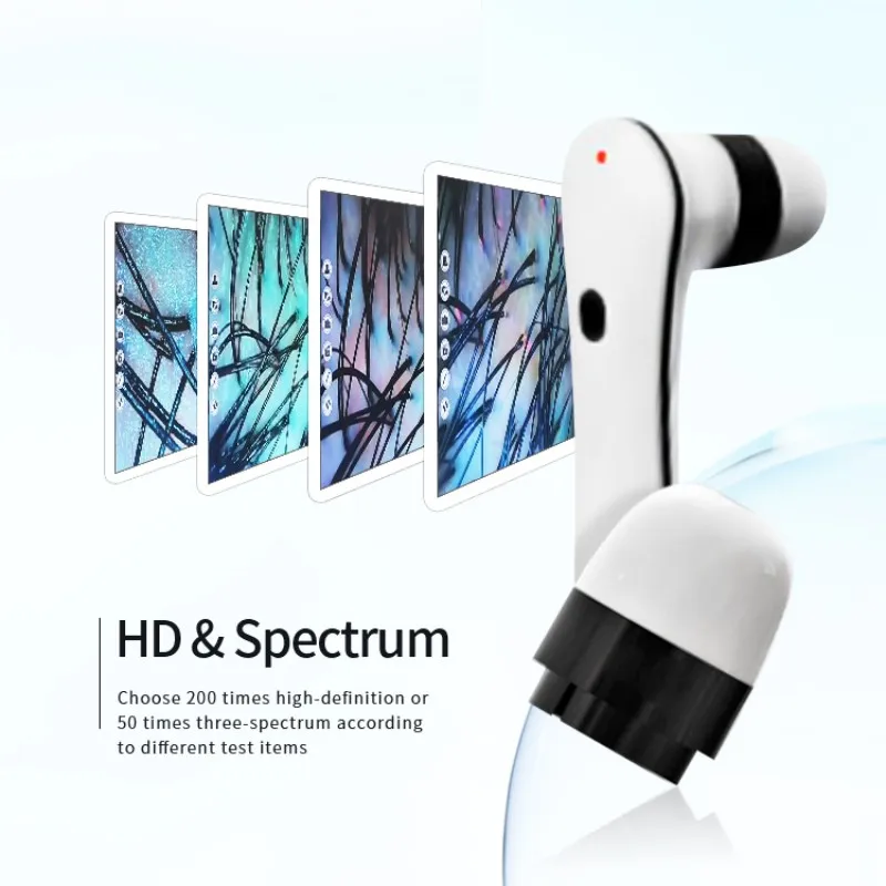 Multifuncional 5 em 1 tratamento de cuidados com o couro cabeludo de alta frequência análise de folículos capilares anti-perda de cabelo dispositivo de crescimento capilar para salão de cabeleireiro