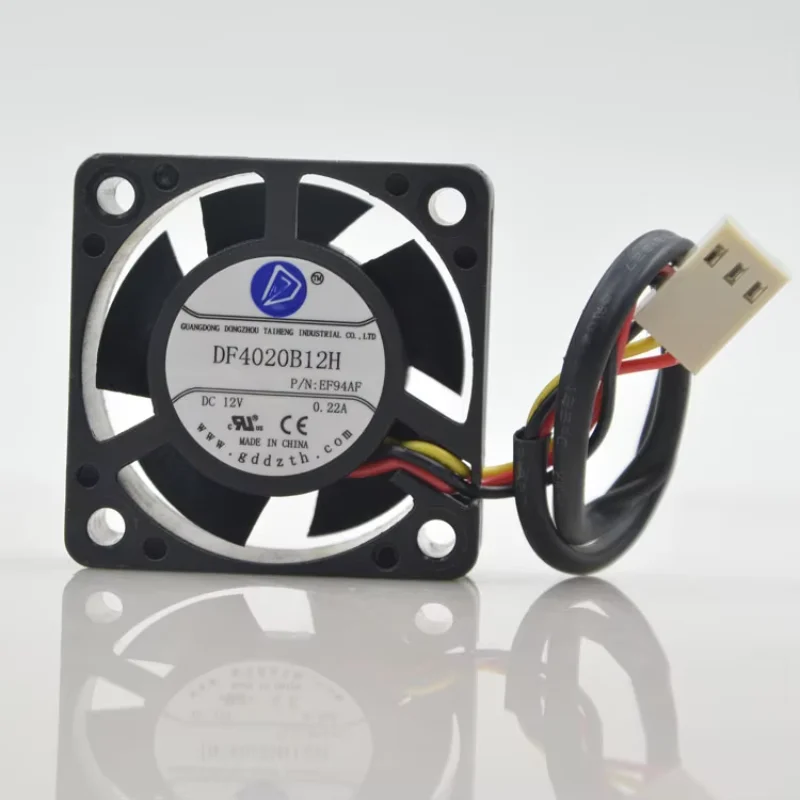 DF4020B12H P/N:EF94AF DC 12V 0.22A 40x40x20mm 3-Wire Server Cooling Fan