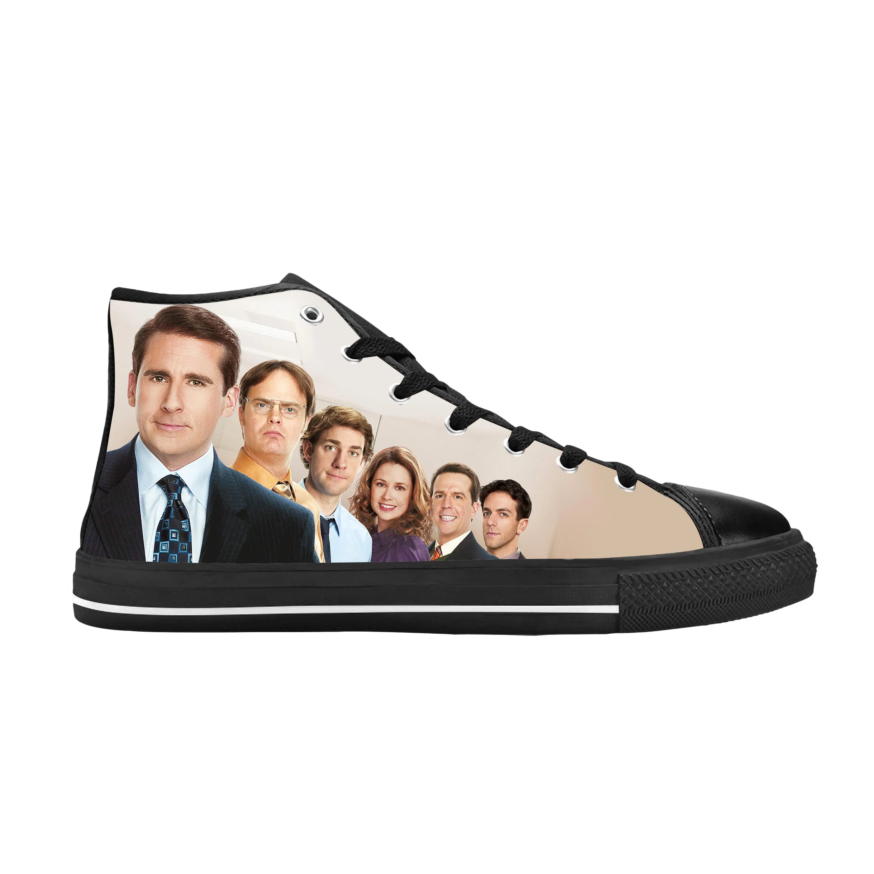 The Office TV Show Michael Scott Dwight Schrute Casual Cloth Shoes High Top Comfortable Breathable 3D Print Men Women Sneakers