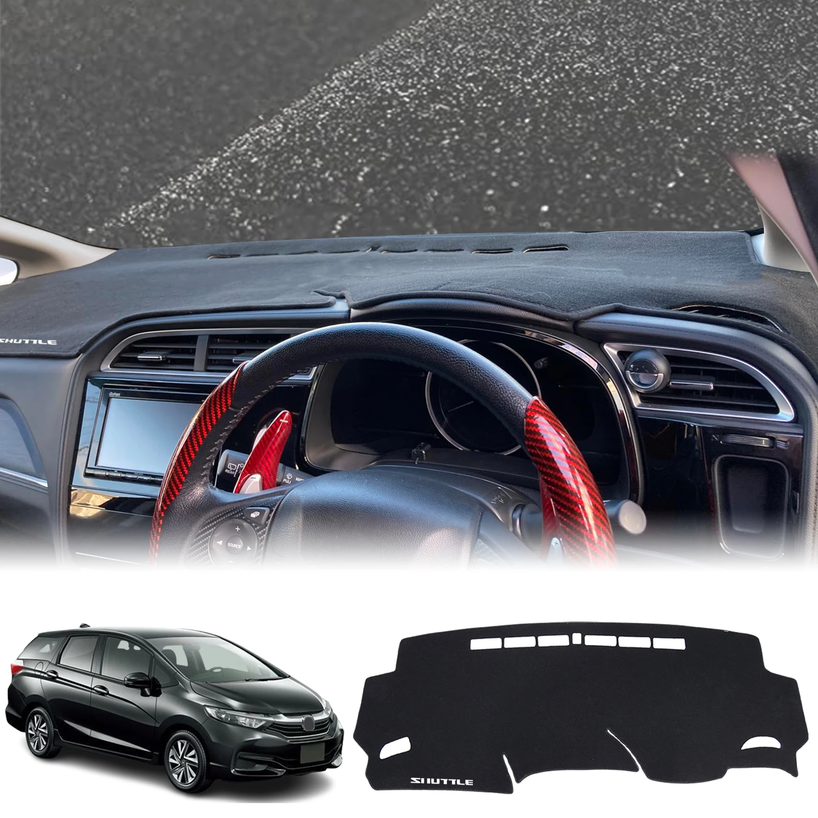 

fit for Honda Fit Shuttle Wagon Gk8 2015-2022 RHD Dashmat Dashboard Cover Pad DashMat Sunshade Protective Carpet Accessories