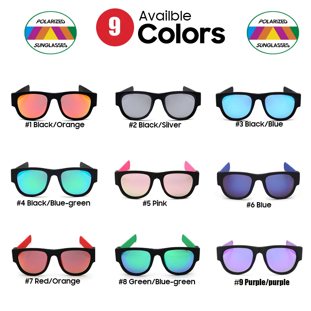 IENJOY Active Sunglasses Foldable Sunglasses Polarized Sunglasses for Men Sports Glasses Driving Cycling Sunglasses Polariod