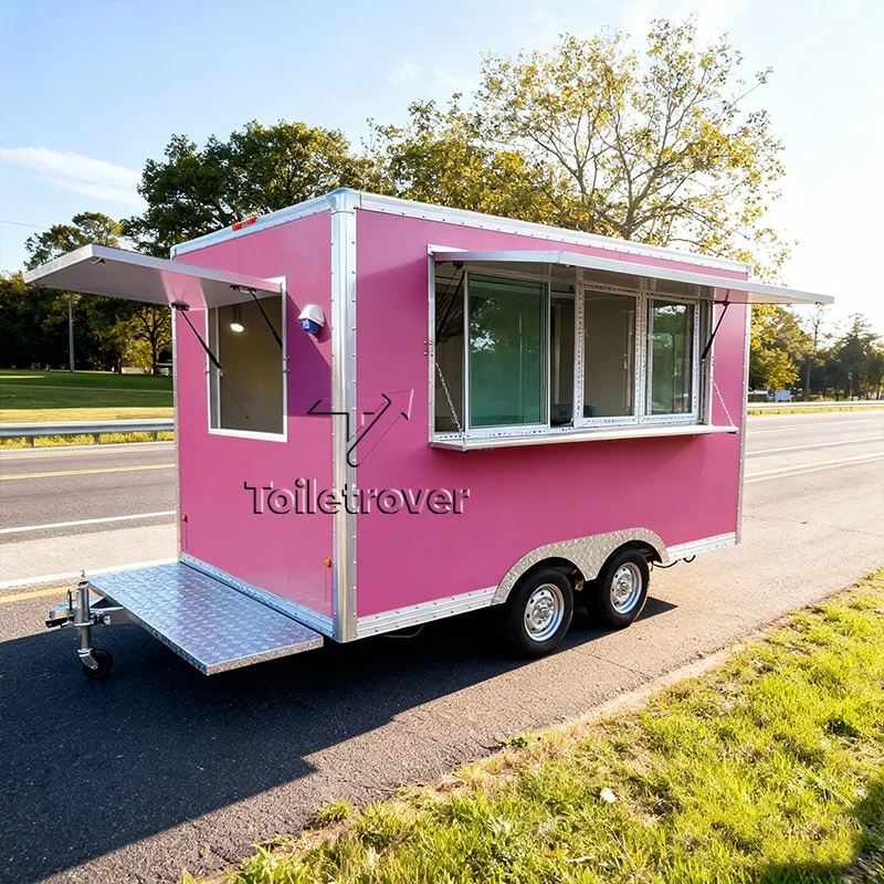 

Outdoor Mobile Food Trailer Hot Dog Doner Kebab Food Trailer Burger Tacos Consession Food Trailer with Full Kitchen Equipment