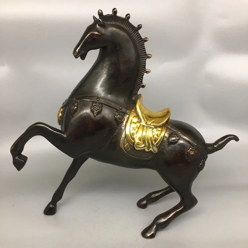 Antique Bronze Horse Ornament - Instant Success Home Decor for Living Room, Office, or Opening Ceremony - Chinese Style Decorati