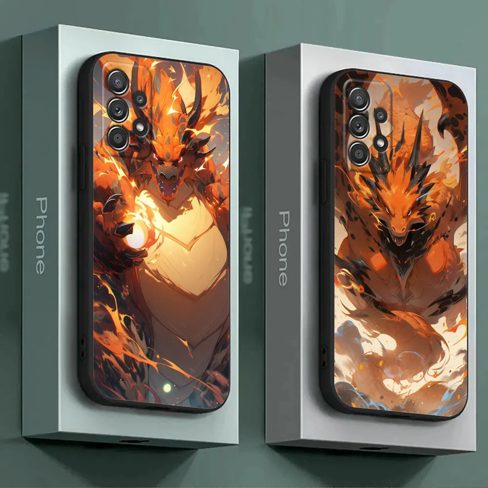 CHARIZARD CHARMELEON Pokemon Phone Case For Samsung Galaxy A15 A25 A24 A23 A22 A21S A20s A13 A10 A05S A04 A03 A02 A14 Soft Cover