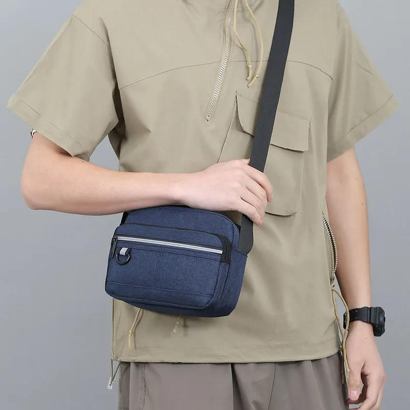 

Мужская сумка через плечо; большая мини-сумка, маленькая сумка, сумка для телефона, простая однослойная повседневная сумка через плечо, нейлон