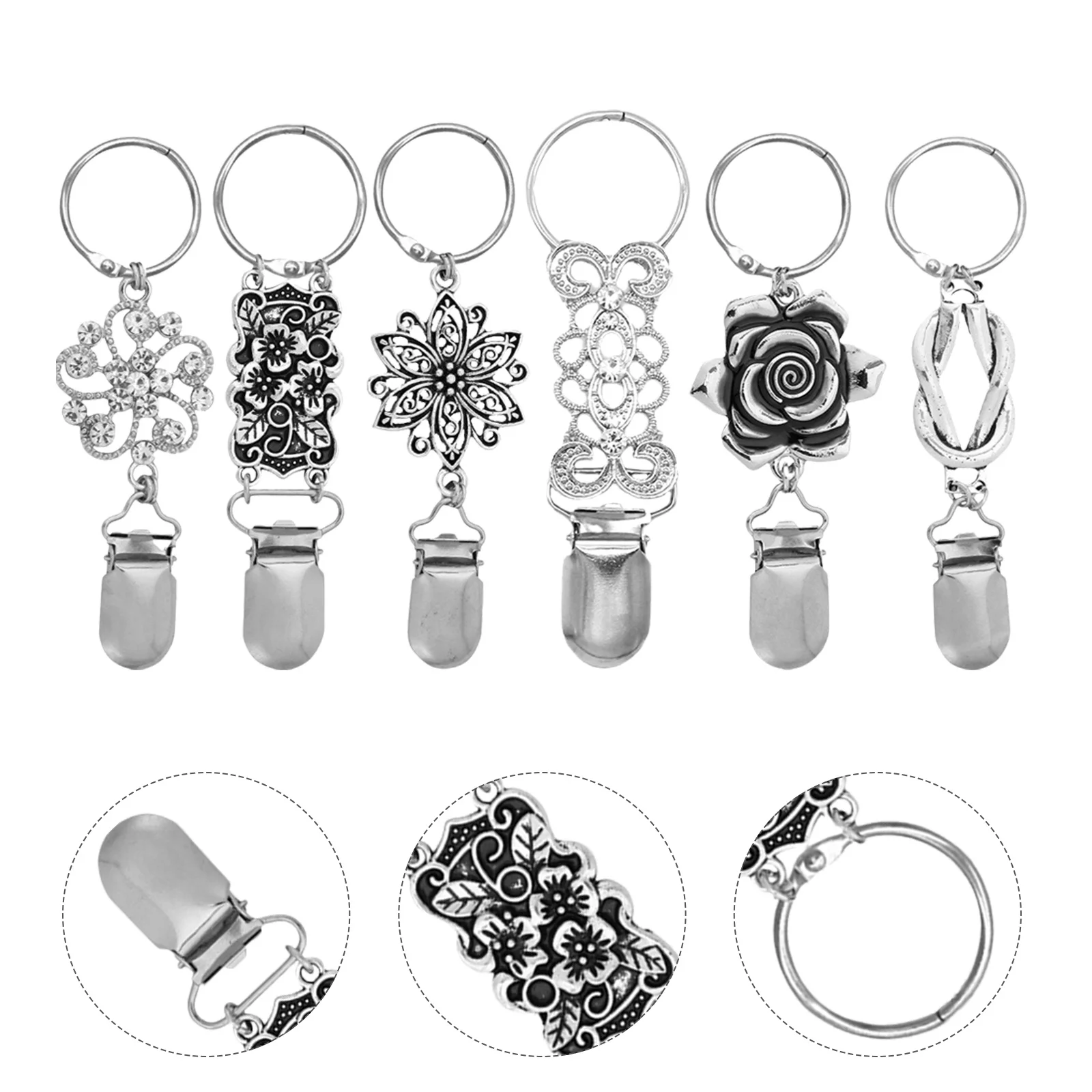 

6Pcs Hat Clips Travel Portable Caps Scarves Gloves Fixer Clip for Bag Luggage Sunhat Bucket Hat Holder Accessory