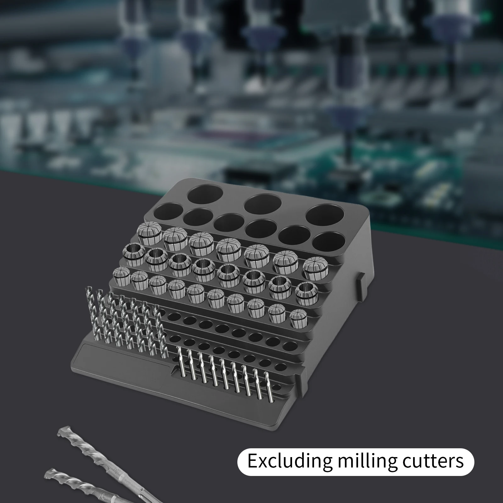 

Коробка для хранения фрез с 84 отверстиями, диспенсер для сверл, органайзер, прочный органайзер для инструментов и аксессуаров