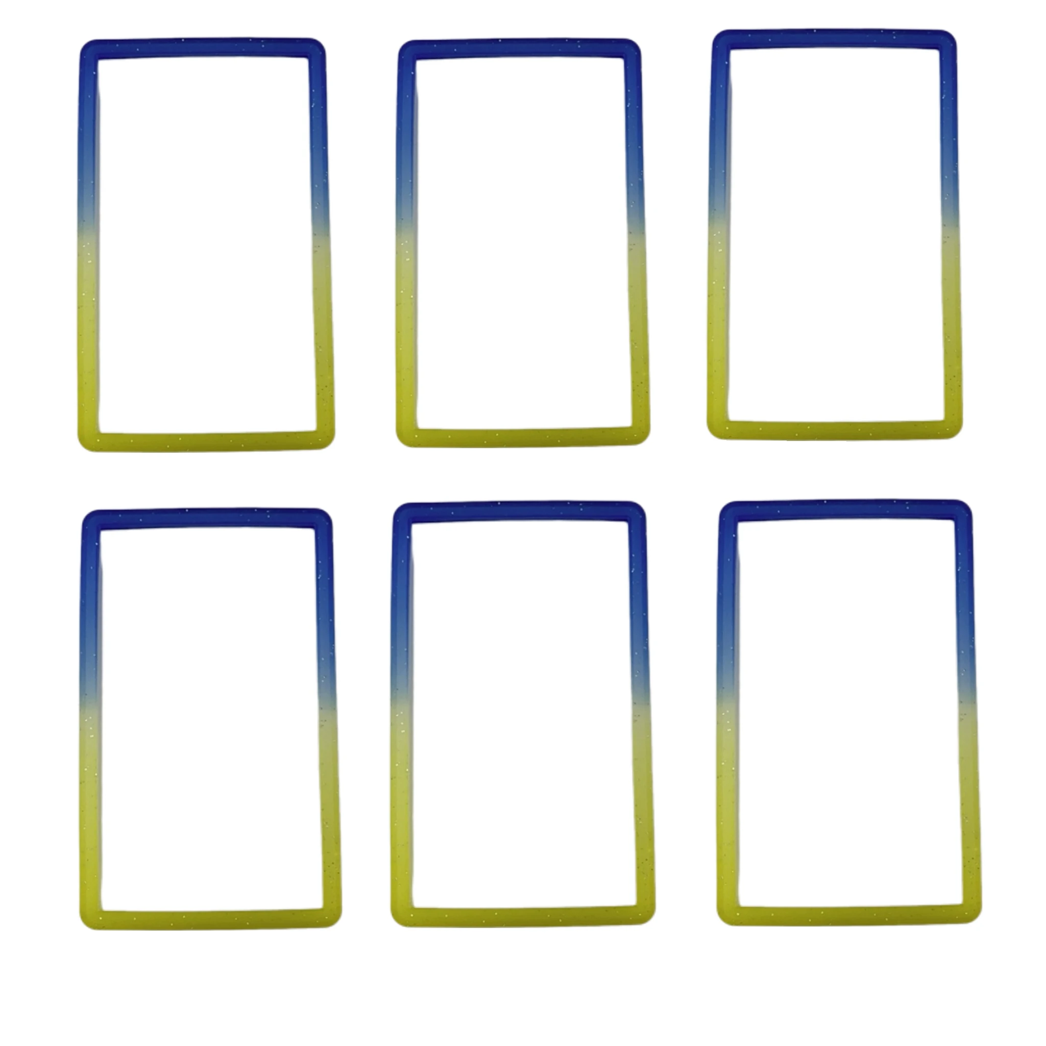 6-pack platenbeschermer voor PSA-beoordeelde kaarten TPU platenbeschermer Graded Guard Bumper Guard Gradiëntkleur Glitter Limited Edition