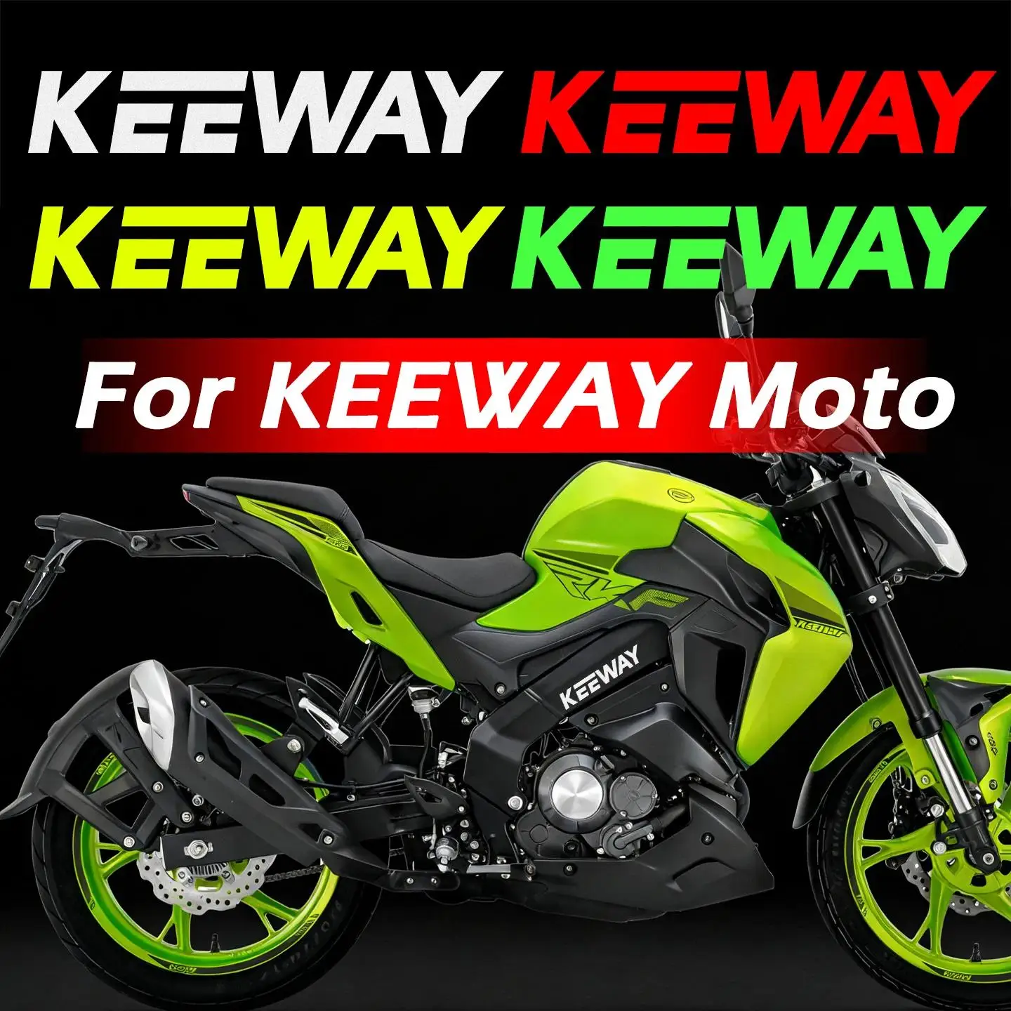 1Set Keeway Lettering Matte Vinyl Motorcycle Fairing Tank Fender Helmet Decal Sticker Waterproof Scratchproof Removable