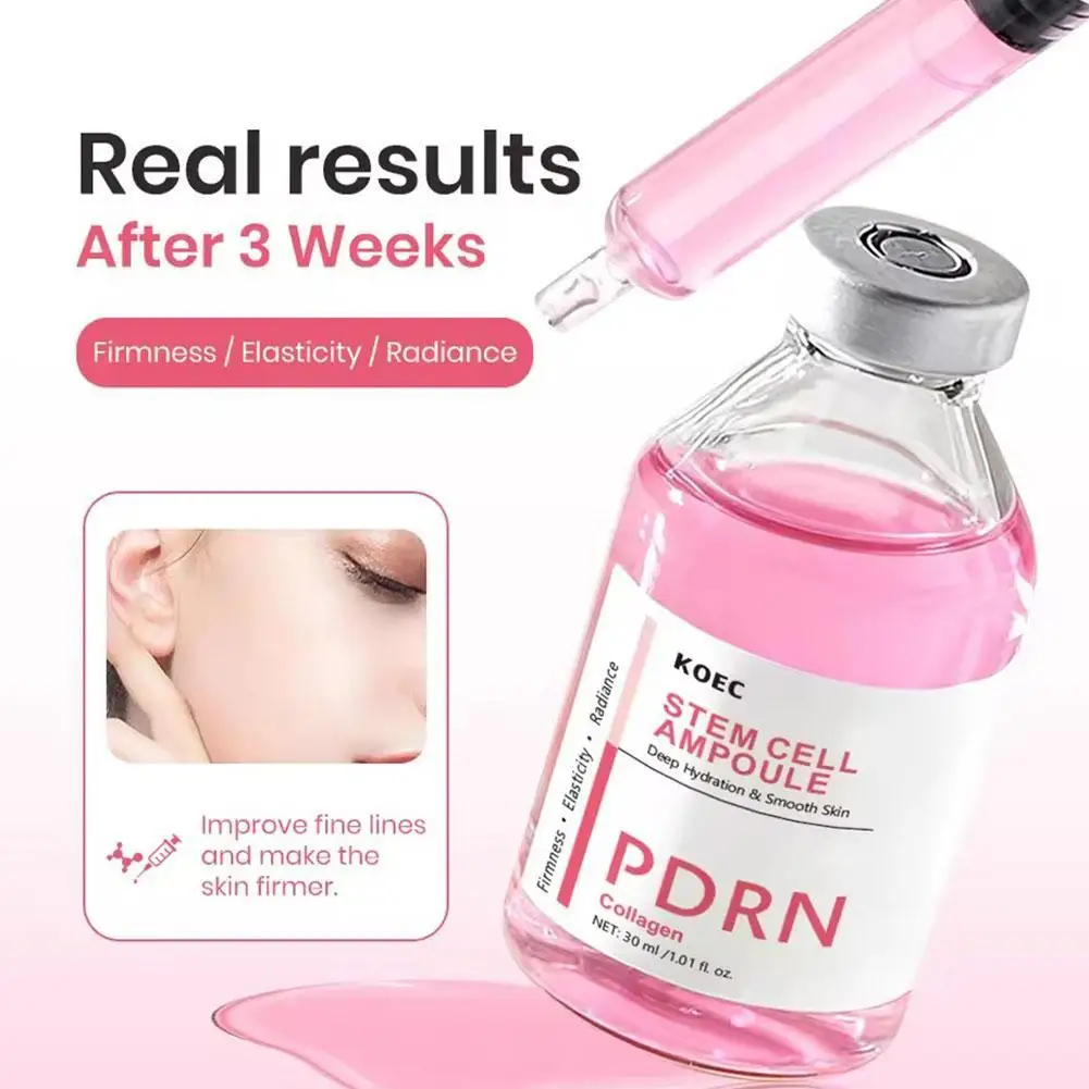 Sérum Facial Hidratante de Salmão PDRN, Colágeno, Anti-Envelhecimento, Hidratação Profunda, Clareamento da Pele, Ampola Reparadora Facial