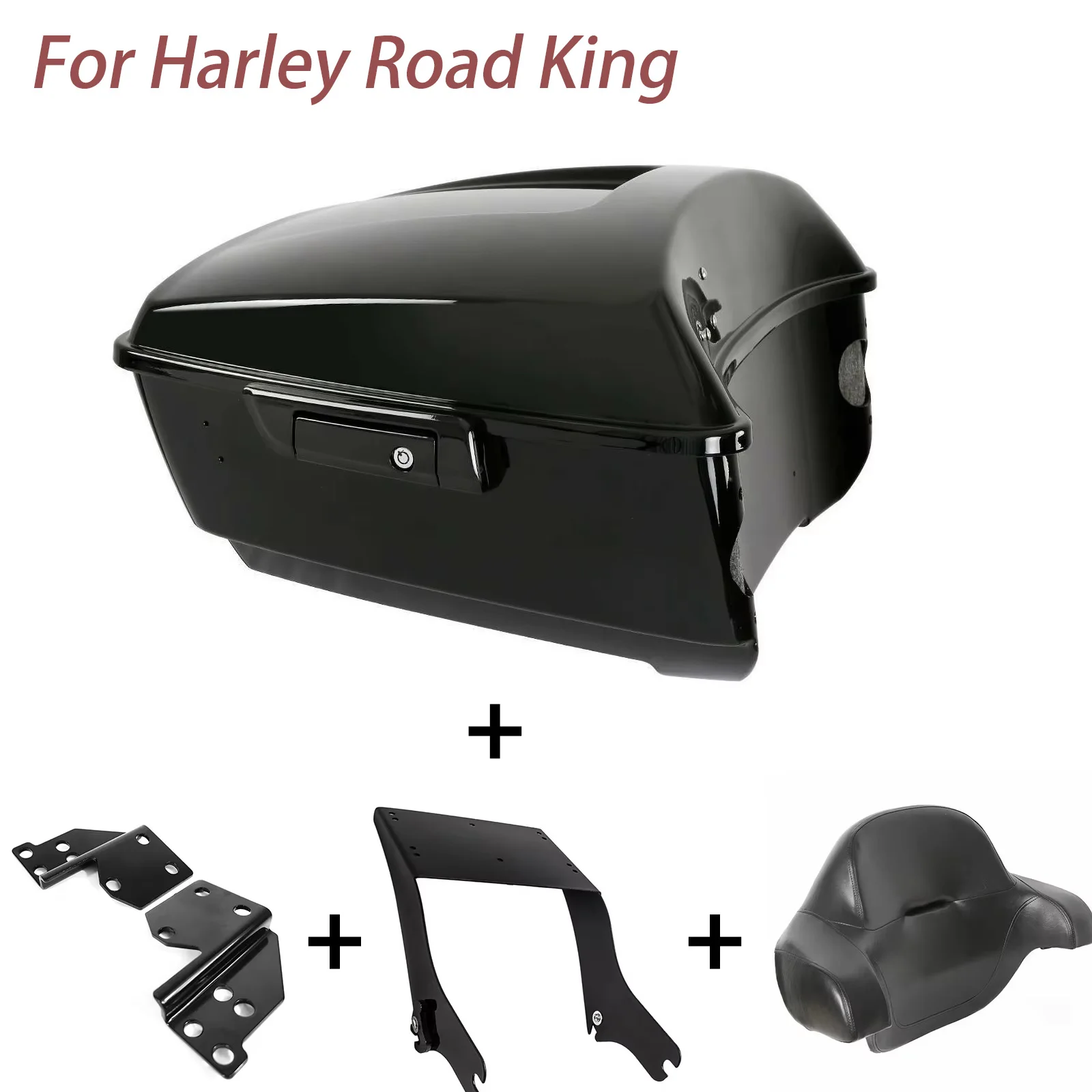 For Harley Road King Street Glide Ultra Electra CVO Motorcycle Waterproof ABS King Tour Pack Pak Top Tail Box