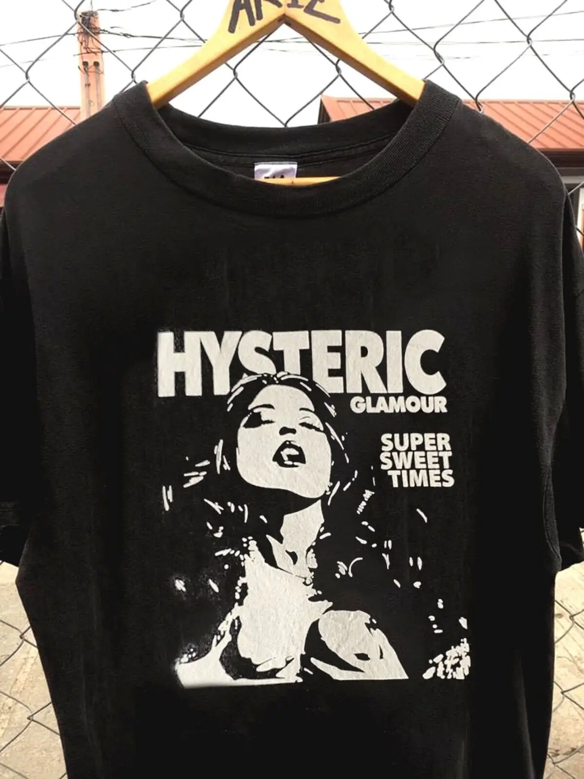 Hysteric Glamour t-shirt, Super Sweet Times, black cotton shirt NH2720