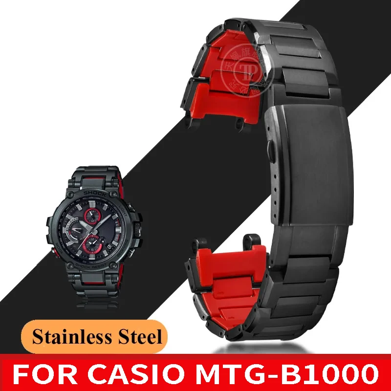 For Casio MTG-B1000 Metal Watch Strap Heart of Steel GSHOCK MTG-B2000 316L modified Stainless Steel Bracelet and Tool Watchband