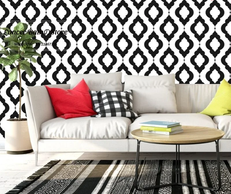 2 Rolls Nordic Ins Self Adhesive Wallpaper, Waterproof Decor Sticker for Living Room, Rental Home, Small Apartment Wall