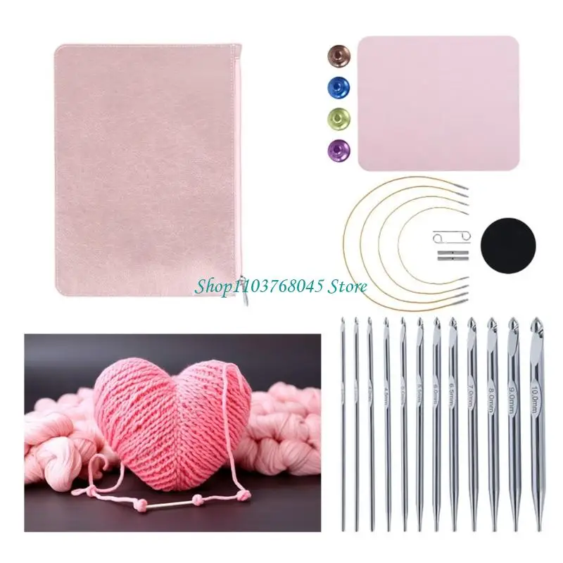 

R53F Tunisian Crochet Hook with Cable Interchangeable Tunisian Knitting Needle Set