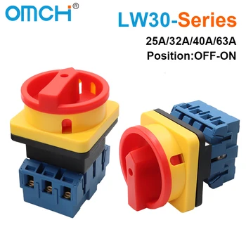 OMCH 3P 4P 25A/32A/40A/63A LW30 commutateur sélecteur de déc...