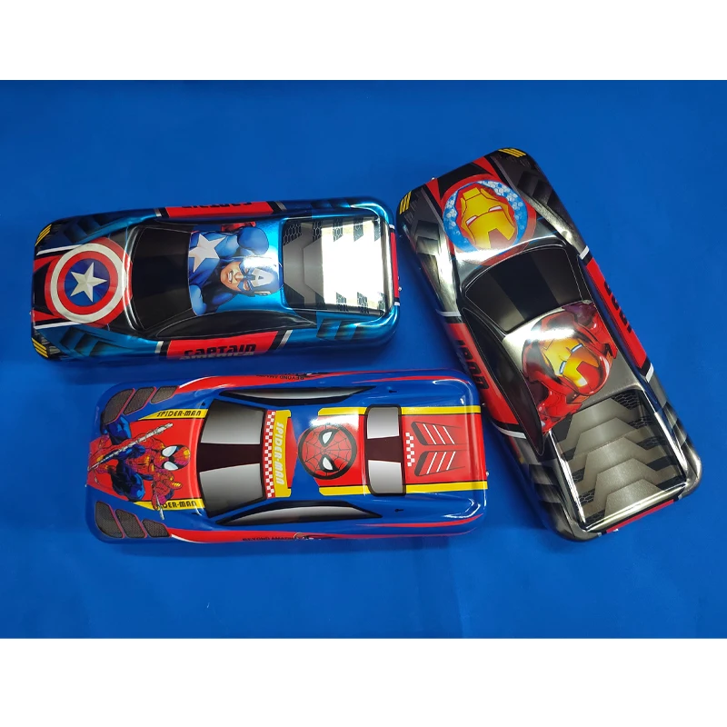 Estuche para lápices de Marvel Spider-Man, estuche para lápices de doble capa de gran capacidad con dibujos animados de Iron Man y Capitán América, regalos