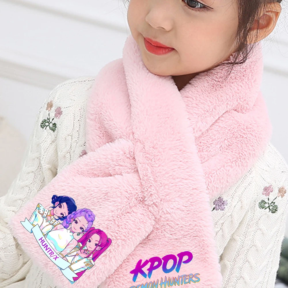 K-pop شيطان الصيادين وشاح شتاء دافئ الكرتون ميرا رومي زوي وشاح للرقبة وشاح سميك محشوة لينة للطفل عيد الميلاد هدية عيد الميلاد #5