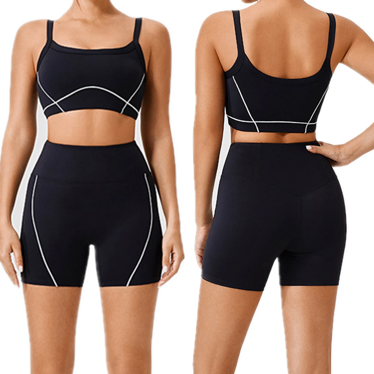 

Модные женские облегающие шорты-бермуды Maxdutti с высокой талией для йоги и фитнеса, корректирующие фигуру, женская одежда