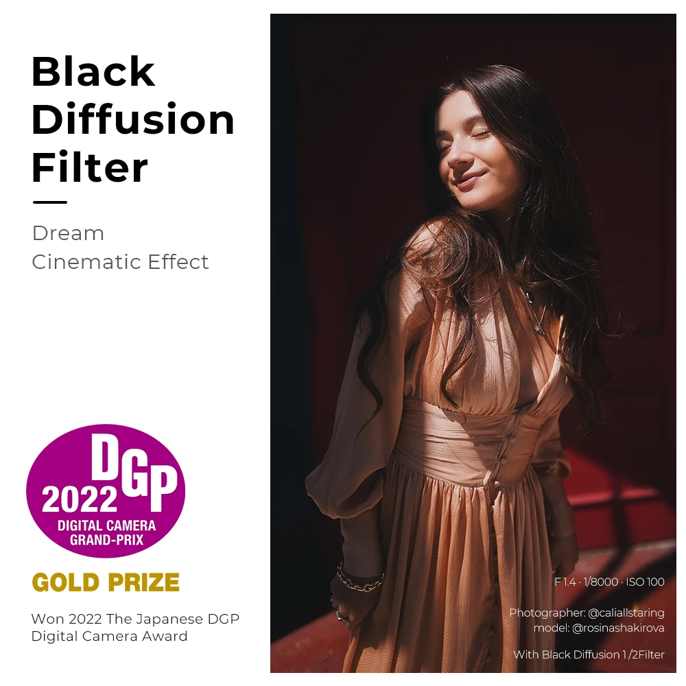 K & F Filter Lensa Kamera 1/4 Kabut Hitam Nano X Konsep dengan Efek Khusus Berlapis Hijau Tahan Gores untuk Perekaman Video 49Mm