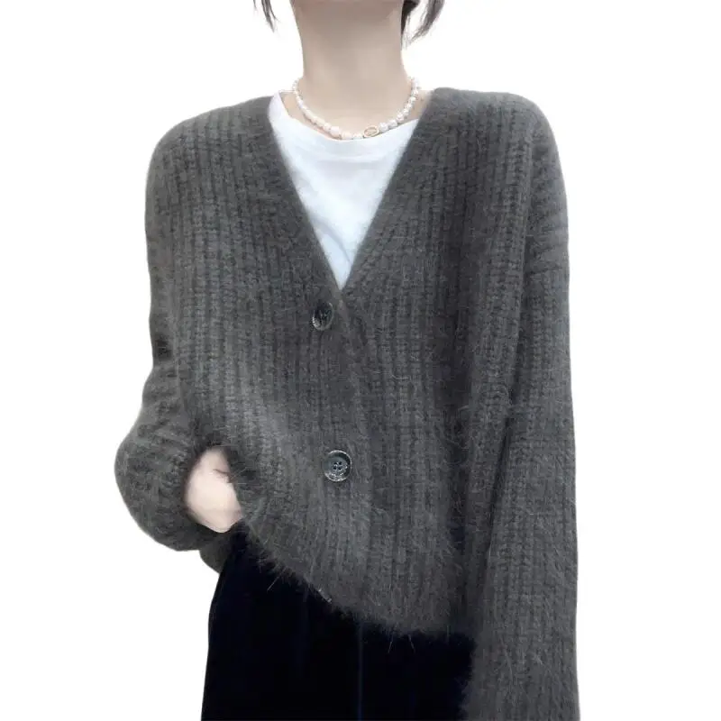 Heiße Prinzessin V-ausschnitt Strickjacke Mädchen Mode Lange Ärmel Gestrickte Hemd Pullover Lose Frühling Herbst Kleidung Außerhalb Unterhemd Neue