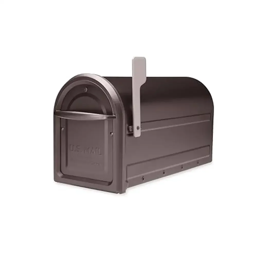 

Galvanized Steel Post Mount Mailbox with Timeless Design Embossed Side Panels Corrosion Resistant Construction and Molded ABS