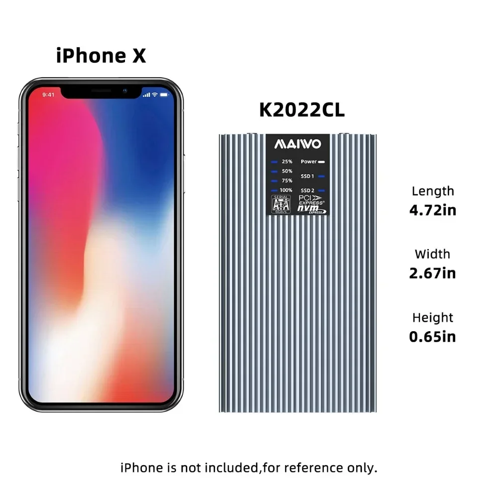 Maiwo m2 nvme sata protocolo ahci para tipo-c usb 3.2 docking ssd gabinete m.2 ssd caso de alumínio com clonagem base adaptador ssd