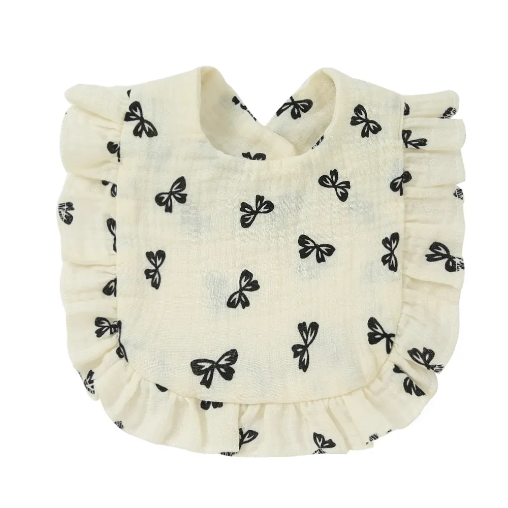 Bavoir d'alimentation pour bébé style coréen, serviette à volants floraux pour nourrissons, coton doux, rot grill pour nouveau-né, bavoir pour enfants en bas âge, nouveau