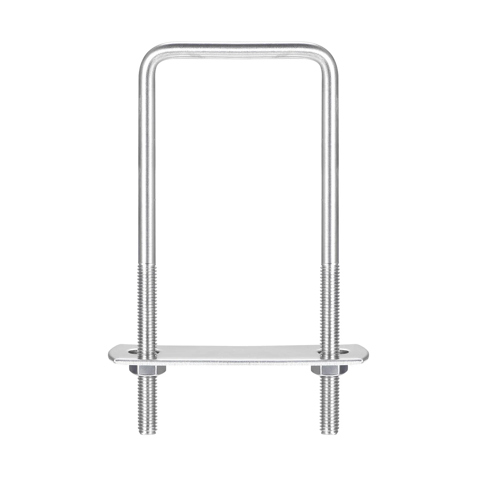 Square U-Bolts M6/M8/M10 304 Stainless Steel U Clamp Bolt with Nuts and Plates, for Boat Trailer