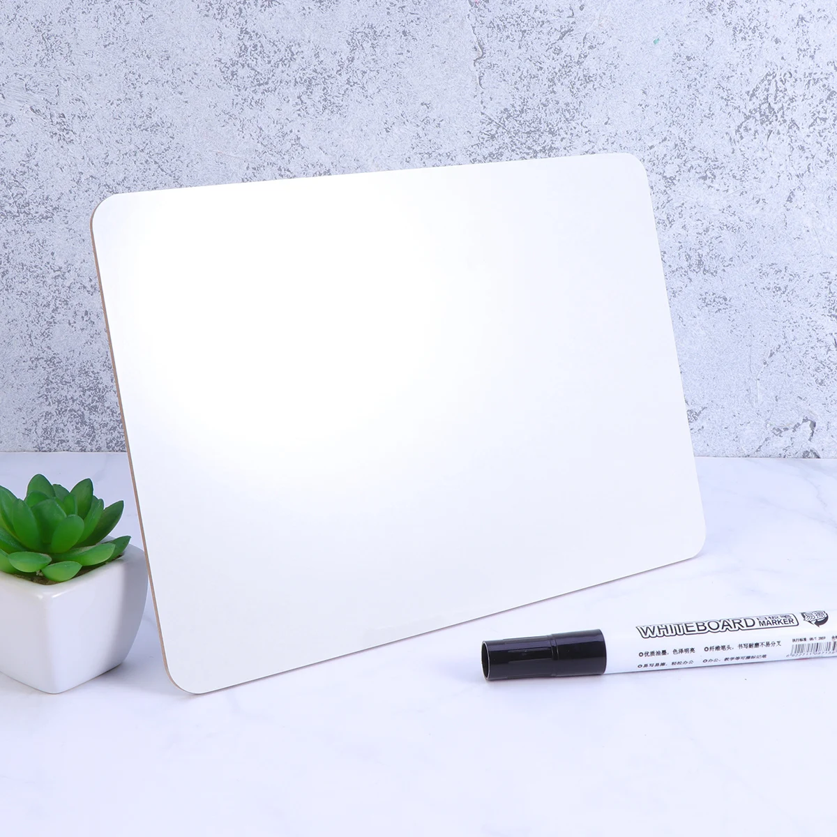 4 pçs desktop pequeno branco 4x6 superfície de mesa para escritório casa escola uso planejador placa lembrete desktop placa material escritório