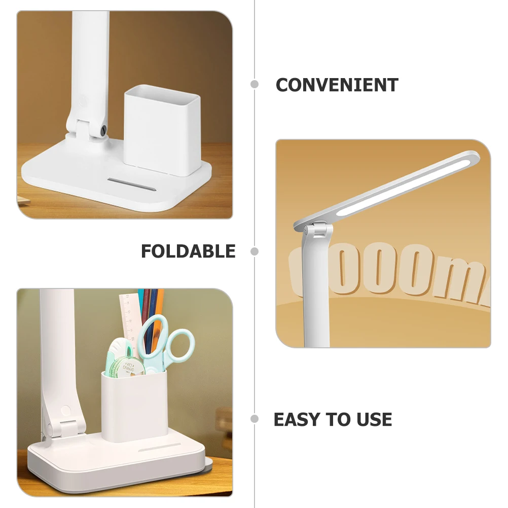

Foldable LED Desk Lamp USB Rechargeable Study Office Eye Caring Table Lamps Adjustable Brightness Bedroom Night Light Student