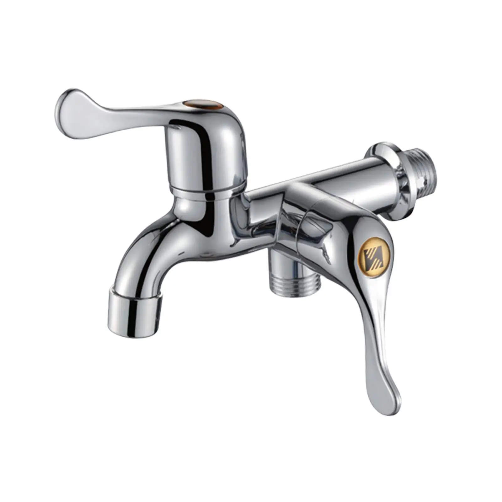 Dual Handle Faucet Tap Wall Mounted Plastic G1/2 Laundry Washing Machine Bath Tub for Garden Sink Outdoor Yard