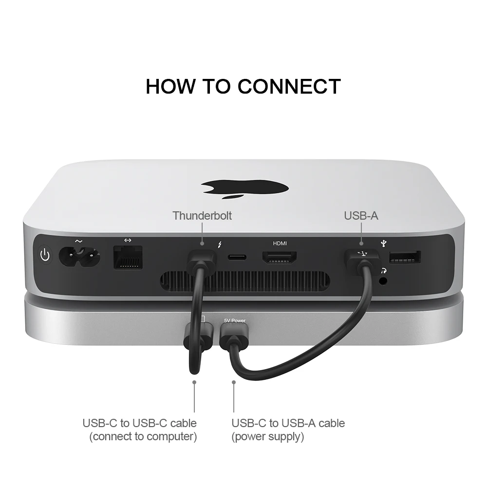 Imagem -05 - Qwiizlab Usb c Hub para Mac Mini m2 m1 com Gabinete de Unidade Dupla Sata Nvme M.2 Ssd Tipo-c 10gbps sd tf Leitor de Cartão Docking Station