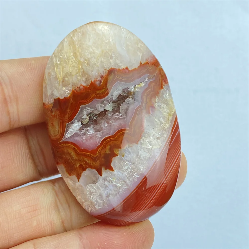 

Natural Red Lace Agate Polished Crystal Palm Play and Heart Shape Carnelian Spiritual Reiki Healing Stone Home Decor Holiday Gif