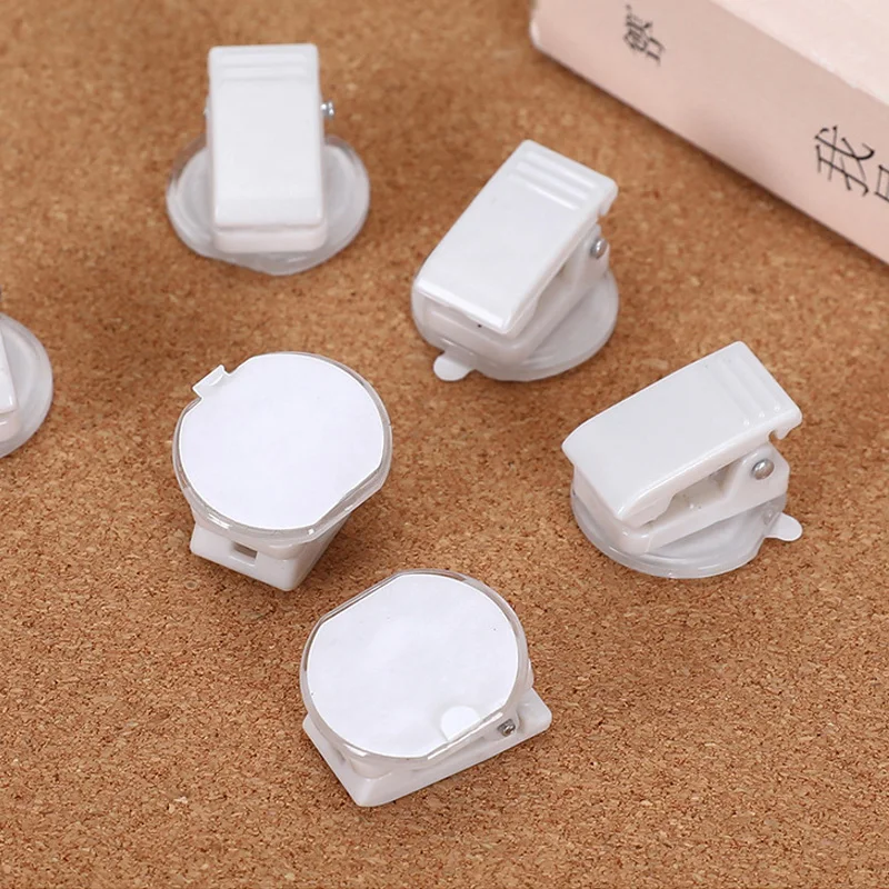 

100 шт. мини-поворотных акриловых зажимов, пластиковые самоклеящиеся клипсы для фотографий, заметок, зажимы для упаковки продуктов, для рукоделия, дома и офиса