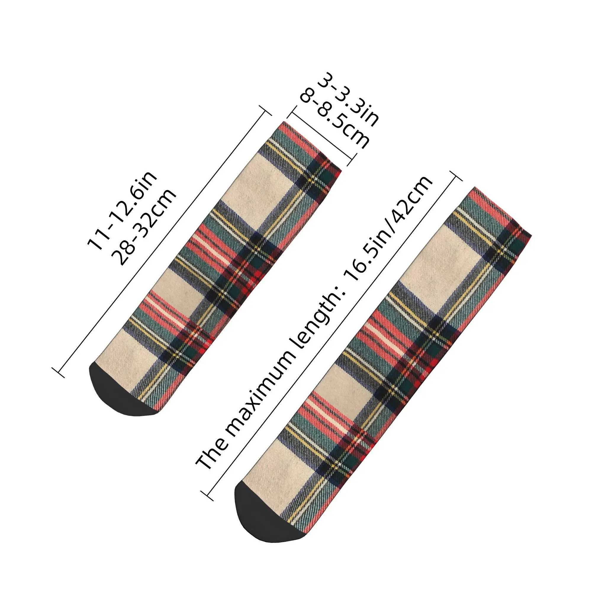 جوارب ستيوارت دريس ترتان، جوارب هاراجوكو الممتصة للعرق، ملحقات جوارب لجميع المواسم هدية عيد ميلاد للجنسين