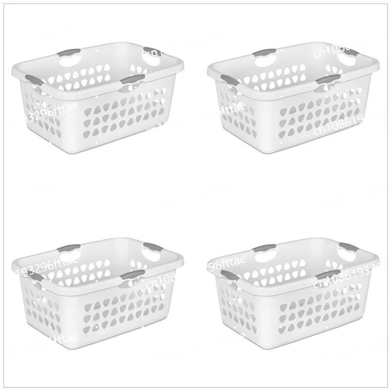 

Sterilite 2 Bushel Ultra Laundry Basket Plastic, White, Set of 4