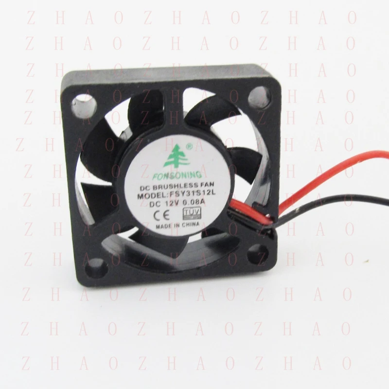 L+ 1pcs for 30mm Brushless DC Cooling Fan 3010 12V 0.08A 7 blades 2pin 30x30x10mm