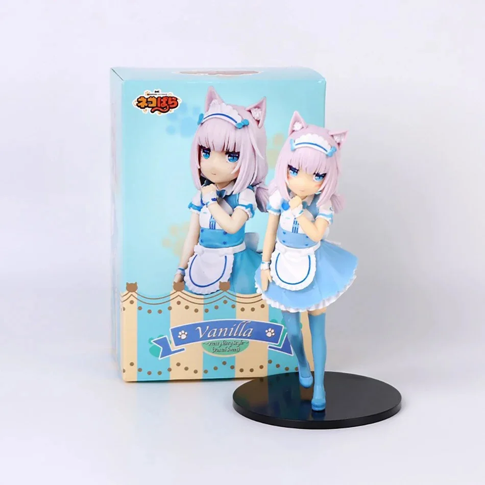 NEKOPARA 18CM Anime Cat Maid Figuur - Chocolade Vanille Leuke PVC Collectible Statische Pop Mooie Kat Stijl Model voor Kinderen