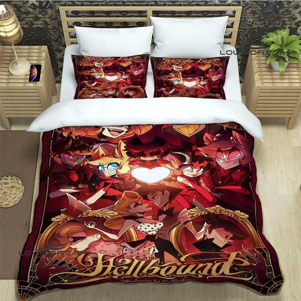 H-Helluva-Boss Cartoon Bedding Sets exquisite bed supplies set duvet cover bed comforter set bedding set luxury birthday gift