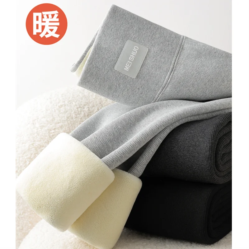 여성용 겨울 스트레치 레깅스 플러스 벨벳 하이웨이스트 따뜻한 패션 탄력성 힙업 보온 두꺼운 슬림 바지