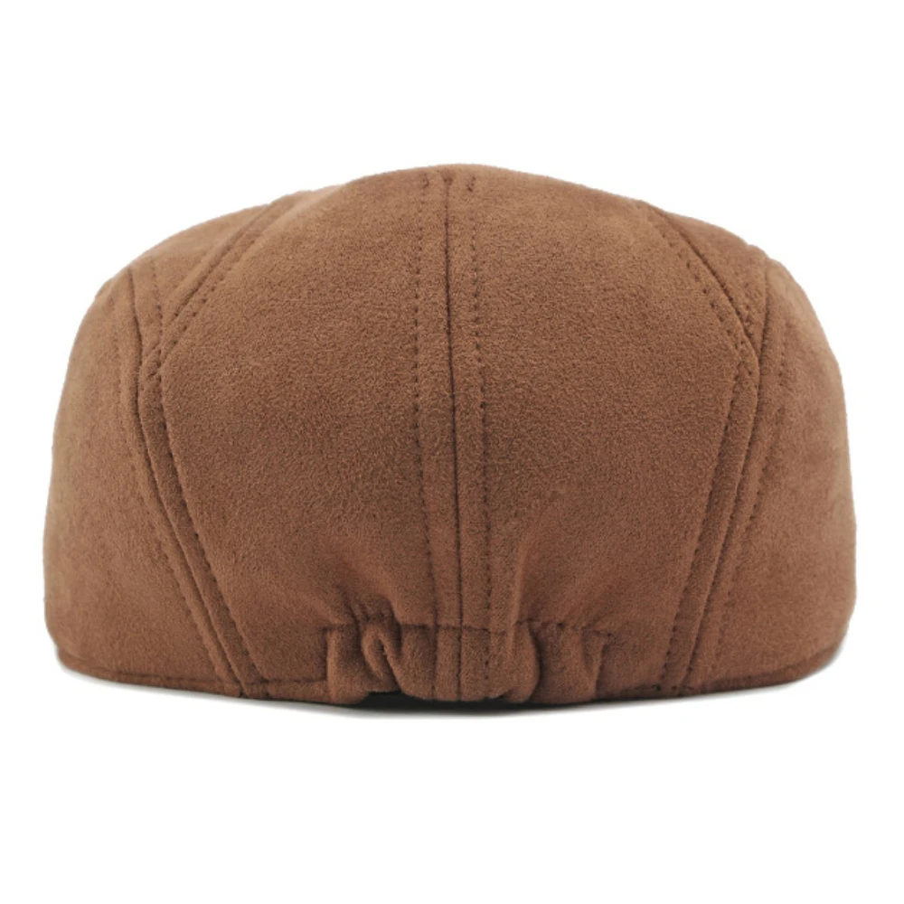 HT4344 Beret Cap Spring Autumn Solid Suede Beret Hats for Men Women Vintage Artist Painter Flat Cap Male Female Berets for Men