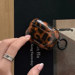 Retro Hawksbill Turtle Pattern Deep Amber Earphone Case Cover For AirPods 1 or 2 3 4 AirPods Pro 2 Pro 3
