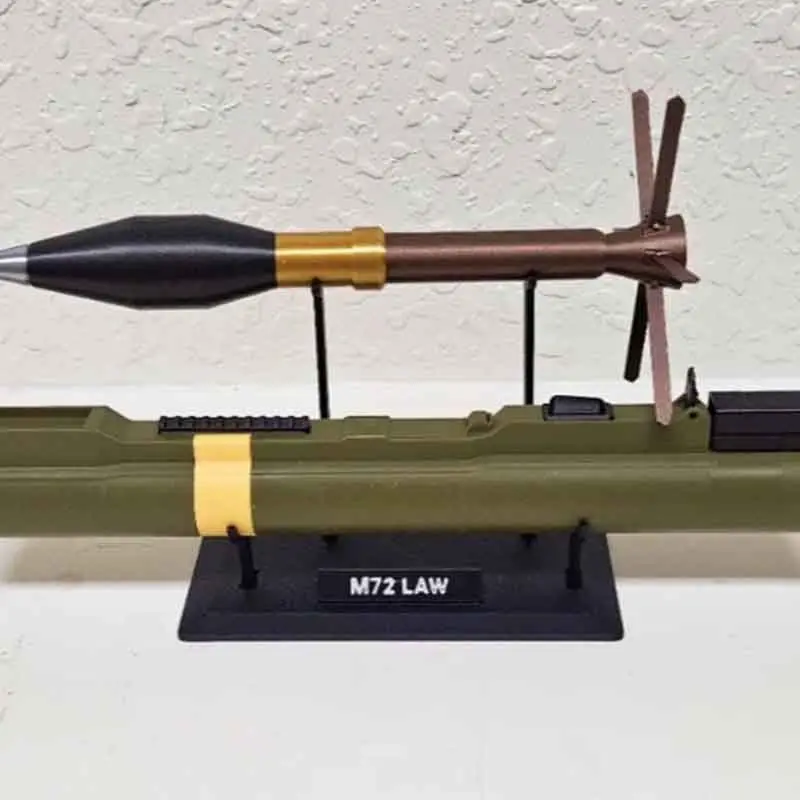 16CM 3D Printed US Military LAW Rocket Launcher Model, Retractable Ornament, Military Fan Toy, Collectible Miniature