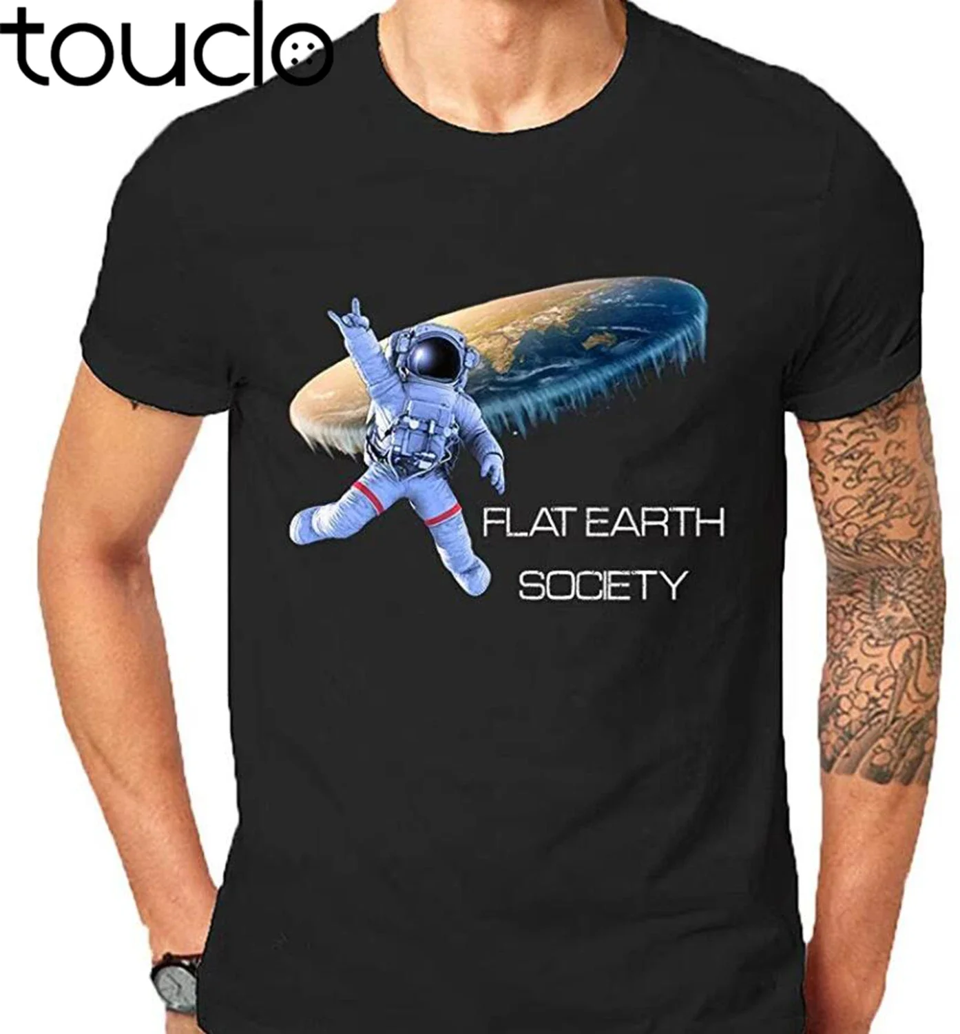 Flat Earth Army Space Explore Conspiracy Theory Flat Earthers Hot Selling Top Fitness Clothing Tops Man Print Tee Shirt Homme