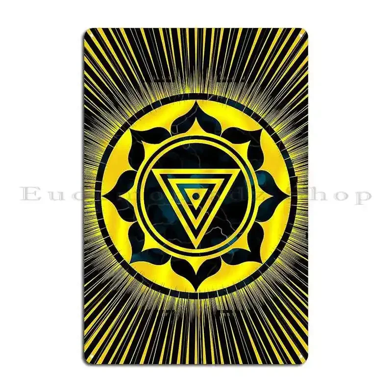 Golden Kali Yantra Metal Plaque Club Mural Club Bar Bar Cave Print Tin Sign Poster