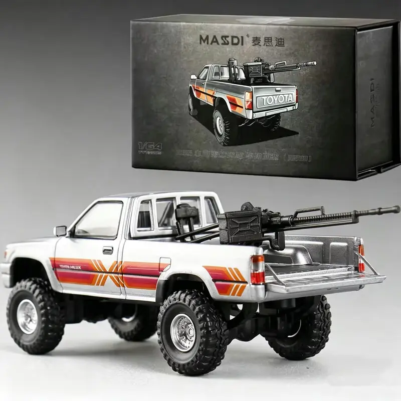 1/64 Toyotas Hilux Legierung Pickup Auto Modell Diecast Metall Spielzeug Geländewagen Auto Modell Hohe Simulation Miniatur Maßstab Kinder geschenk